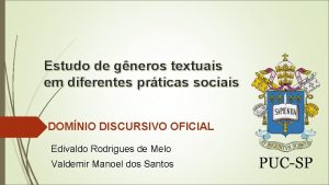 Estudo de gneros textuais em diferentes prticas sociais