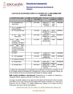 Direccin de Transparencia Secretara de Educacin del Estado