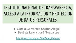 INSTITUTO NACIONAL DE TRANSPARENCIA ACCESO A LA INFORMACIN