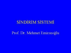 SNDRM SSTEM Prof Dr Mehmet Emirzeolu Sindirim organlar
