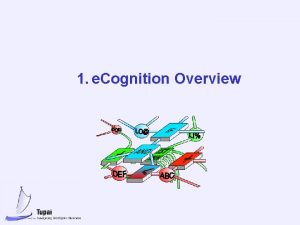 1 e Cognition Overview e Cognition is a