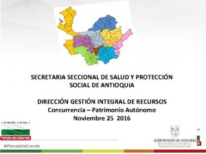 SECRETARIA SECCIONAL DE SALUD Y PROTECCIN SOCIAL DE