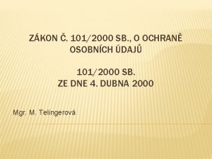 ZKON 1012000 SB O OCHRAN OSOBNCH DAJ 1012000
