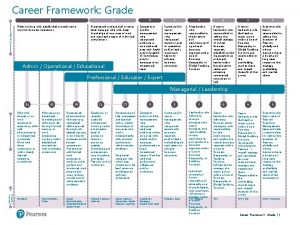 Career Framework Grade B Career Stage Roles working
