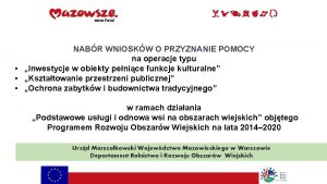 NABR WNIOSKW O PRZYZNANIE POMOCY na operacje typu