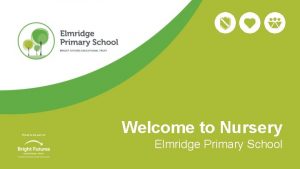 Welcome to Nursery Elmridge Primary School Whos Who