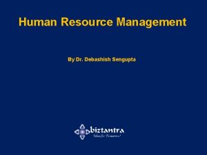 Human Resource Management By Dr Debashish Sengupta Performance