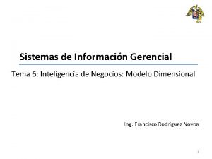 Sistemas de Informacin Gerencial Tema 6 Inteligencia de