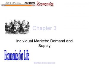 Chapter 3 Individual Markets Demand Supply Buffland Economics