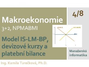 Makroekonomie 48 32 NPMABMI Model ISLMBP devizov kurzy