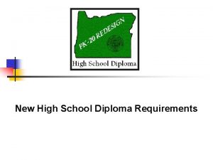 New High School Diploma Requirements State Board Goal