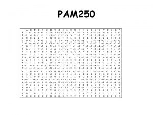 PAM 250 M Dayhoff Scoring Matrices Point Accepted
