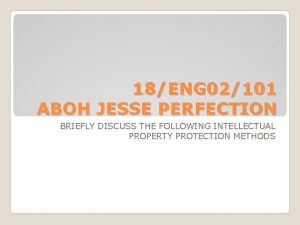 18ENG 02101 ABOH JESSE PERFECTION BRIEFLY DISCUSS THE