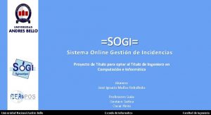SOGI Sistema Online Gestin de Incidencias Proyecto de