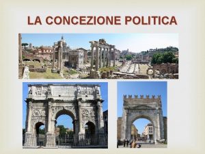 LA CONCEZIONE POLITICA ORGANIZZAZIONE POLITICA A ROMA IL