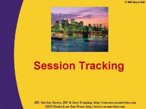 2005 Marty Hall Session Tracking 2 JSP Servlet