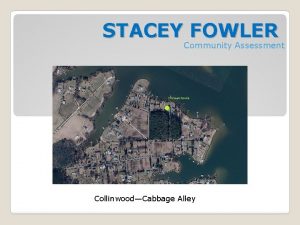 STACEY FOWLER Community Assessment Picture of community this