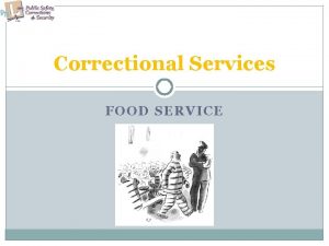 Correctional Services FOOD SERVICE 2 Copyright and Terms