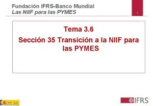 Fundacin IFRSBanco Mundial Las NIIF para las PYMES