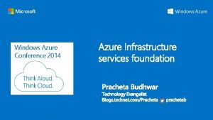 Windows Azure Conference 2014 Azure Infrastructure services foundation