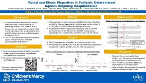 Racial and Ethnic Disparities in Pediatric Unintentional Injuries