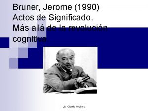 Bruner Jerome 1990 Actos de Significado Ms all