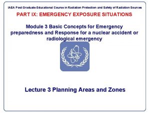 IAEA Post Graduate Educational Course in Radiation Protection