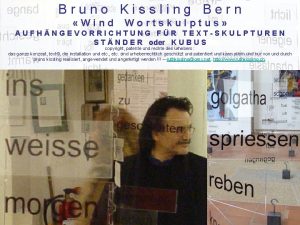 Bruno Kissling Bern Wind Wortskulptus AUFHNGEVORRICHTUNG FR TEXTSKULPTUREN