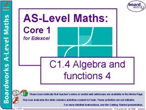 ASLevel Maths Core 1 for Edexcel C 1