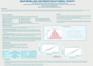 QSAR MODELLING AND PREDICTION OF PHENOL TOXICITY Paola