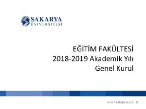 ETM FAKLTES 2018 2019 Akademik Yl Genel Kurul