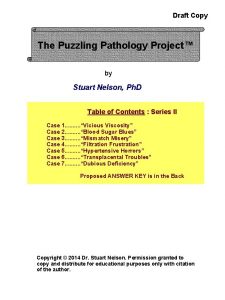 Draft Copy The Puzzling Pathology Project by Stuart