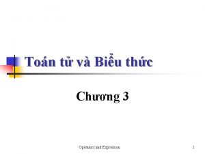 Ton t v Biu thc Chng 3 Operators