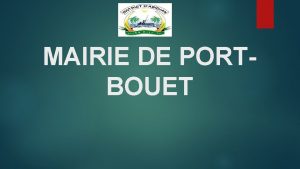 MAIRIE DE PORTBOUET STRATGIE DE DVELOPPEMENT DURABLE TEL