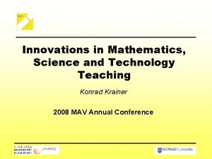 Innovations in Mathematics Science and Technology Teaching Konrad