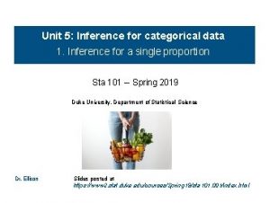 Unit 5 Inference for categorical data 1 Inference