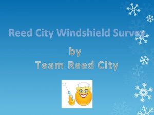 Reed City Windshield Survey Introduction Reed City MI