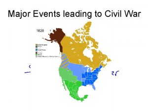 Major Events leading to Civil War War of