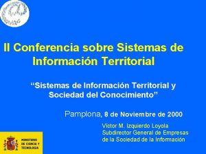 II Conferencia sobre Sistemas de Informacin Territorial Sistemas