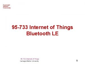 95 733 Internet of Things Bluetooth LE 95