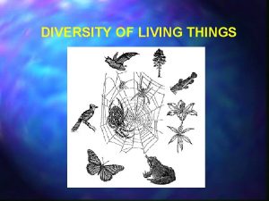 DIVERSITY OF LIVING THINGS Prokaryote vs Eukaryote Taxonomy