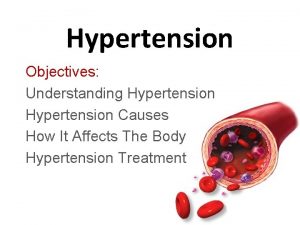 Hypertension Objectives Understanding Hypertension Causes How It Affects