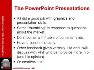 15 390 New Enterprises AndersonZolot The Power Point