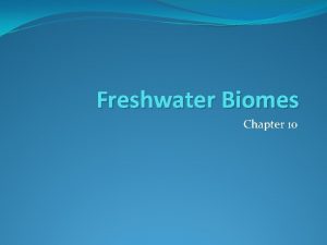 Freshwater Biomes Chapter 10 10 1 Aquatic Biomes