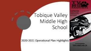 Tobique Valley Middle High School 2020 2021 Operational