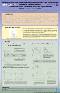 Comparative electrochemical treatments of two chlorinated aliphatic hydrocarbons