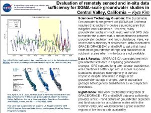 Evaluation of remotely sensed and insitu data sufficiency