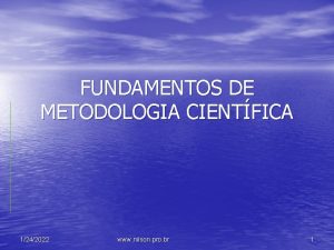 FUNDAMENTOS DE METODOLOGIA CIENTFICA 1242022 www nilson pro