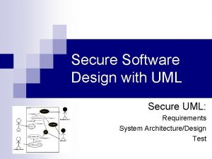 Secure Software Design with UML Secure UML Requirements