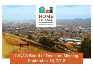 CCAG Board of Directors Meeting September 13 2018